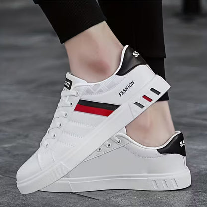 Men's Lace-up Sneakers, Striped Skate Shoes