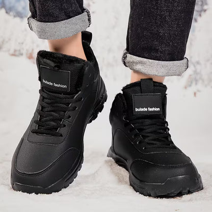 Men's Winter High-Top Sneakers, Warm, Lightweight, Slip-Resistant