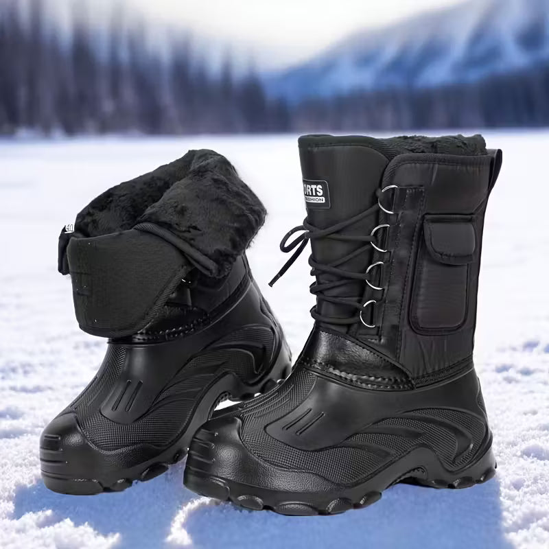 Men'S Snow Boots, Lightweight Fishing Shoes, Warm And Insulated for Outdoor Use