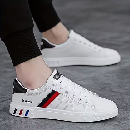 Men's Lace-up Sneakers, Striped Skate Shoes