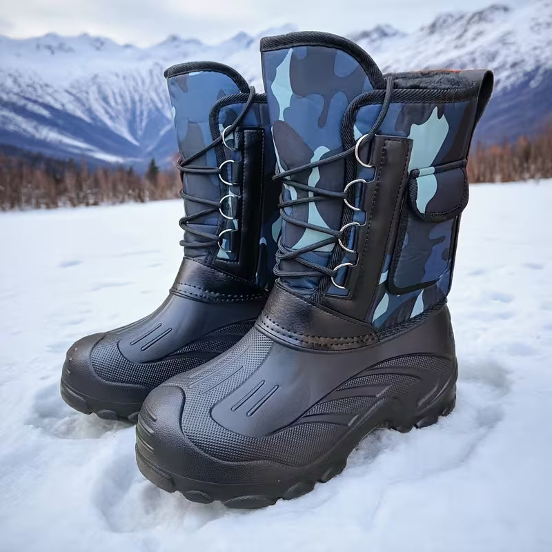 Men'S Snow Boots, Lightweight Fishing Shoes, Warm And Insulated for Outdoor Use