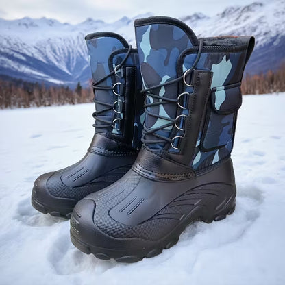 Men'S Snow Boots, Lightweight Fishing Shoes, Warm And Insulated for Outdoor Use