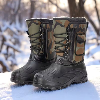 Men'S Snow Boots, Lightweight Fishing Shoes, Warm And Insulated for Outdoor Use