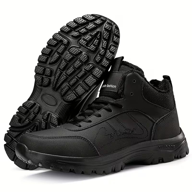 Men's Winter High-Top Sneakers, Warm, Lightweight, Slip-Resistant