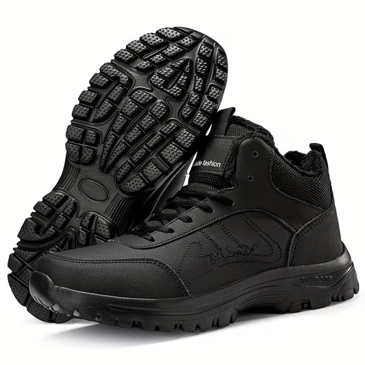 Men's Winter High-Top Sneakers, Warm, Lightweight, Slip-Resistant