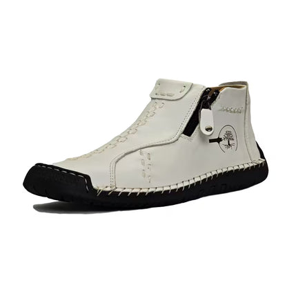 Men's Handmade PU Boots with Zipper