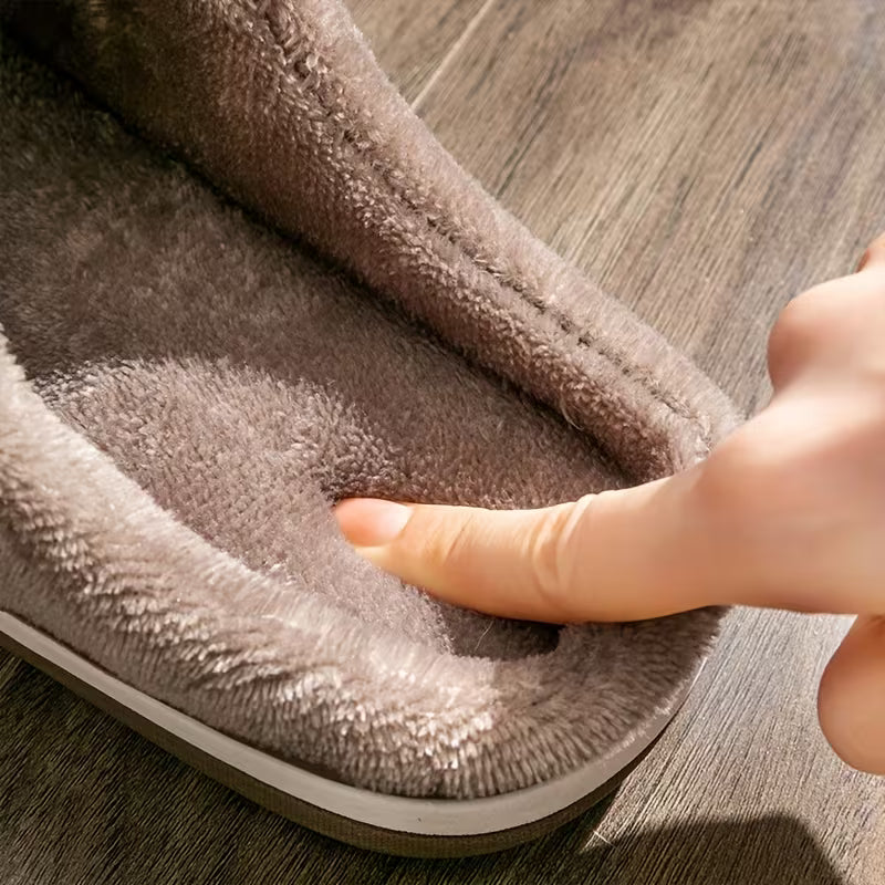 Men'S Winter Indoor Slippers - Warm Plush Lined